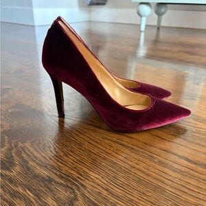 Sam Edelman Burgundy Velvet Stiletto Heels